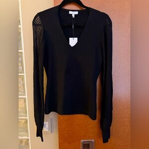 Reiss Black Savannah Top - NWT - M